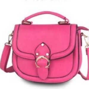 Really Great Quality Crossbody bag Color is a bright pink /rose color